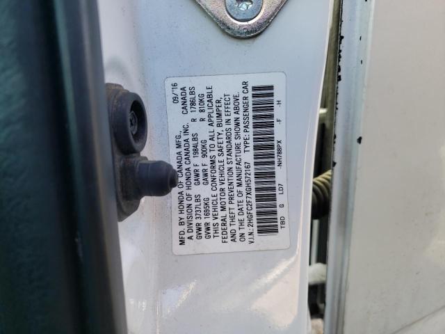 Photo 10 from auction – 2016 HONDA CIVIC EX with VIN 2HGFC2F7XGH572167