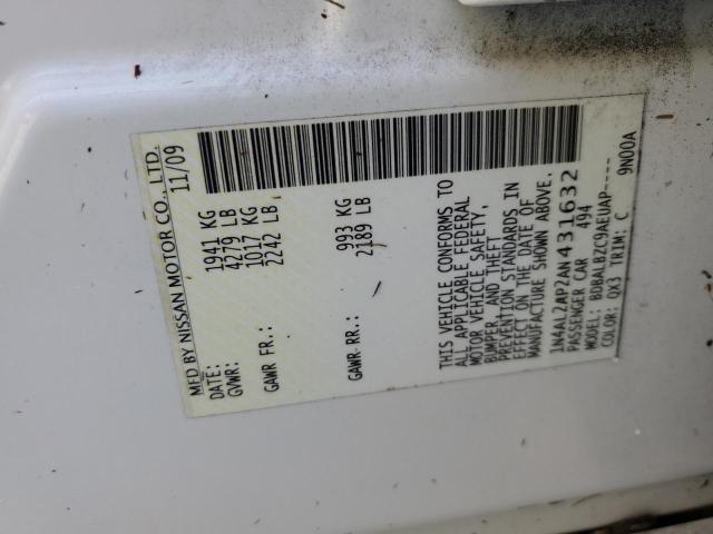 Photo 10 from auction – 2010 NISSAN ALTIMA BAS with VIN 1N4AL2AP2AN431632