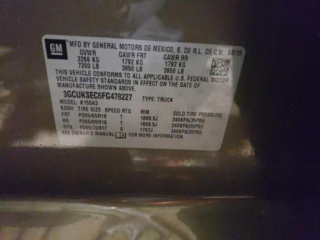 Photo 10 from auction – 2015 CHEVROLET SILVERADO with VIN 3GCUKSEC6FG478227