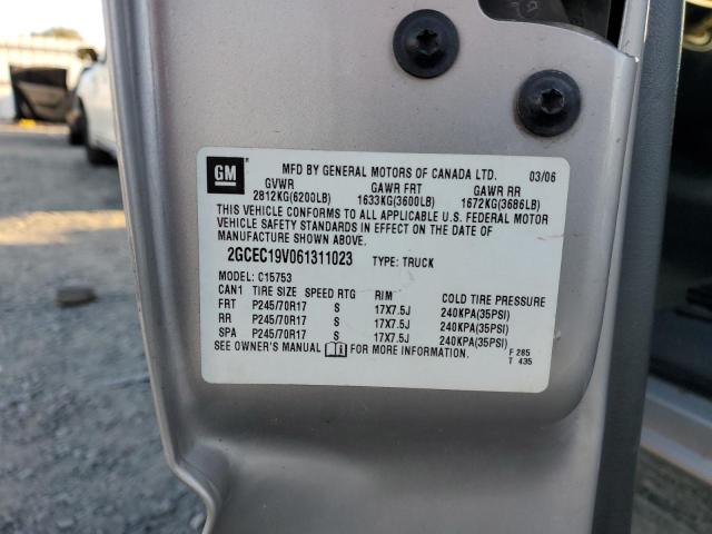 Photo 10 from auction – 2006 CHEVROLET SILVERADO with VIN 2GCEC19V061311023