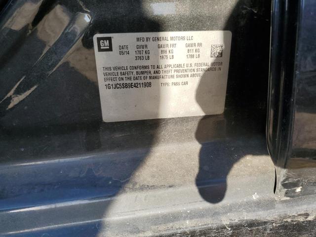 Photo 10 from auction – 2014 CHEVROLET SONIC LT with VIN 1G1JC5SB9E4211908