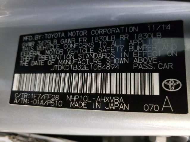 Photo 10 from auction – 2014 TOYOTA PRIUS C with VIN JTDKDTB32E1084894