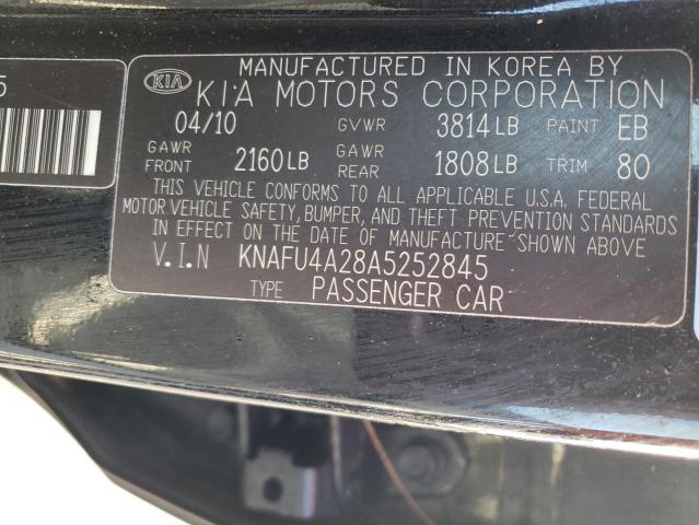 Photo 10 from auction – 2010 KIA FORTE EX with VIN KNAFU4A28A5252845