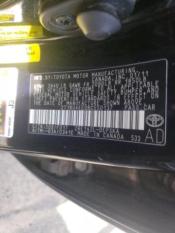 Photo 10 from auction – 2011 TOYOTA COROLLA BA with VIN 2T1BU4EE0BC550137