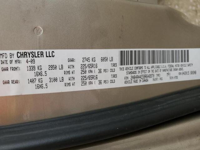 Photo 10 from auction – 2009 CHRYSLER TOWN & COU with VIN 2A8HR44E59R648970