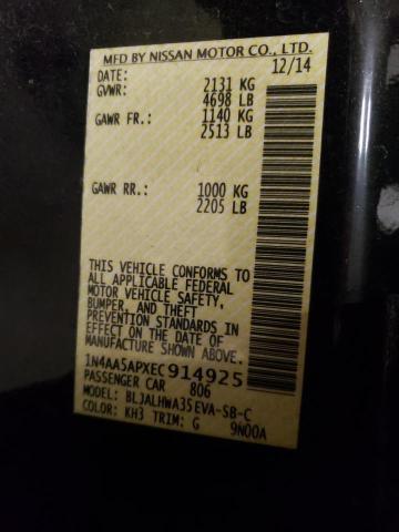 Photo 10 from auction – 2014 NISSAN MAXIMA S with VIN 1N4AA5APXEC914925