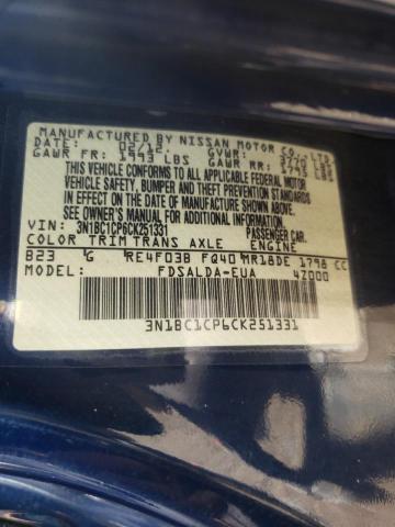Photo 10 from auction – 2012 NISSAN VERSA S with VIN 3N1BC1CP6CK251331