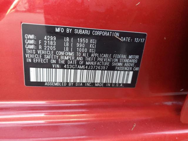 Photo 10 from auction – 2018 SUBARU IMPREZA SP with VIN 4S3GTAM64J3726387