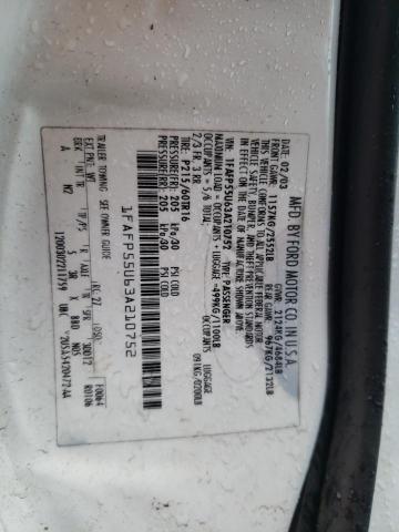 Photo 10 from auction – 2003 FORD TAURUS SES with VIN 1FAFP55U63A210752