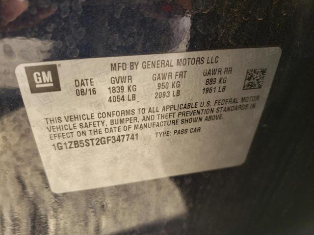 Photo 10 from auction – 2016 CHEVROLET MALIBU LS with VIN 1G1ZB5ST2GF347741