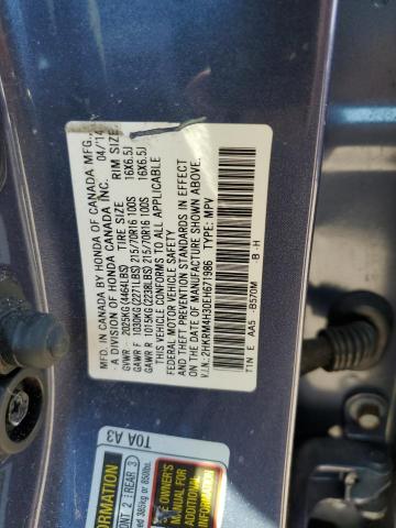 Photo 10 from auction – 2014 HONDA CR-V LX with VIN 2HKRM4H30EH671986