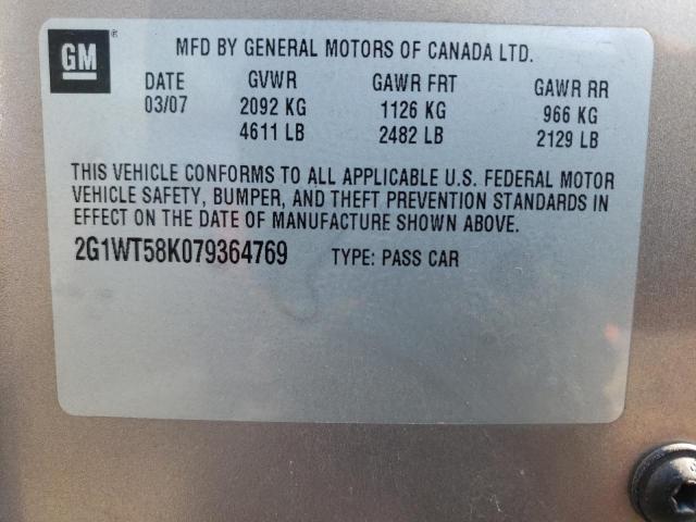 Photo 10 from auction – 2007 CHEVROLET IMPALA LT with VIN 2G1WT58K079364769