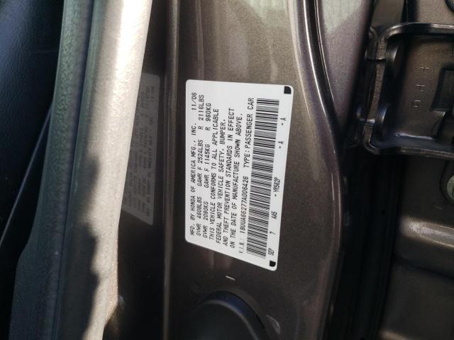 Photo 10 from auction – 2007 ACURA TL with VIN 19UUA66277A006426