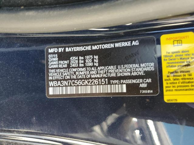 Photo 10 from auction – 2016 BMW 428 I with VIN WBA3N7C56GK226151