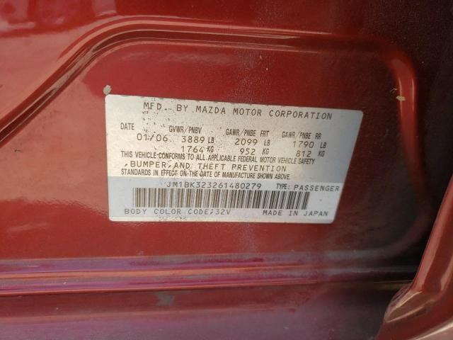 Photo 10 from auction – 2006 MAZDA 3 S with VIN JM1BK323261480279