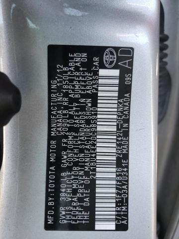 Foto 10 de la subasta – 2013 TOYOTA COROLLA BA con VIN 2T1BU4EE2DC985910