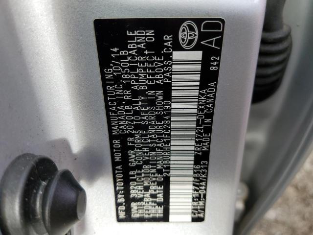 Photo 10 from auction – 2015 TOYOTA COROLLA L with VIN 2T1BURHE1FC284190