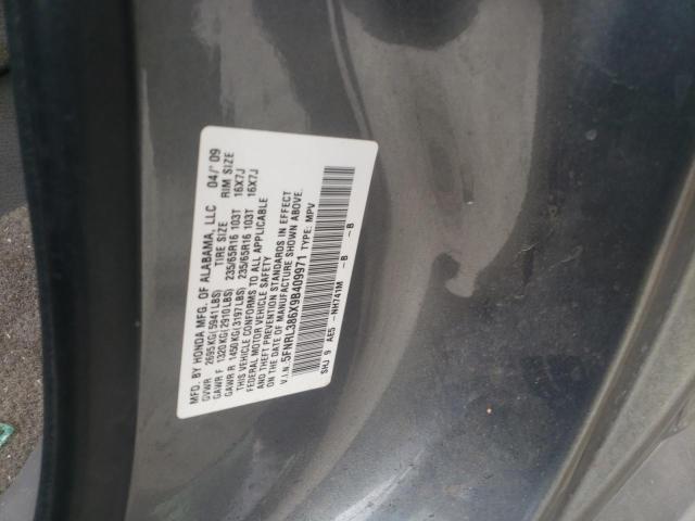 Photo 10 from auction – 2009 HONDA ODYSSEY EX with VIN 5FNRL386X9B409971