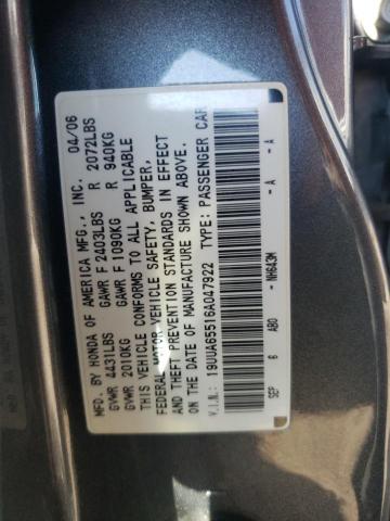 Photo 10 from auction – 2006 ACURA 3.2TL with VIN 19UUA65516A047922