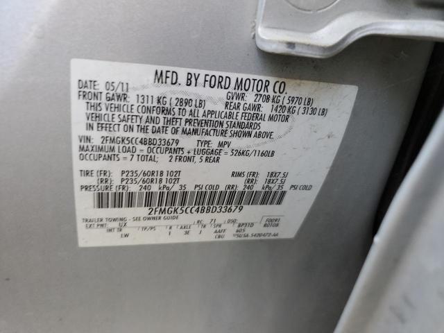Photo 10 from auction – 2011 FORD FLEX SEL with VIN 2FMGK5CC4BBD33679