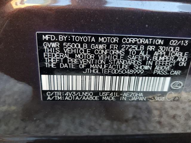 Photo 10 from auction – 2013 LEXUS LS 460L with VIN JTHGL1EF0D5048999