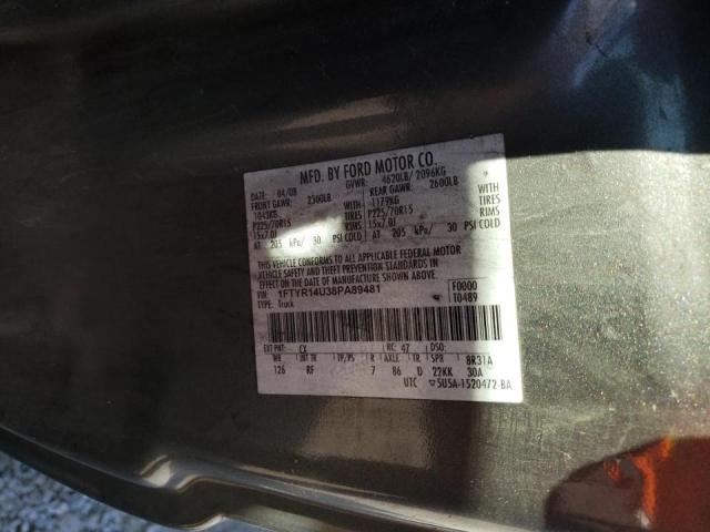 Photo 10 from auction – 2008 FORD RANGER SUP with VIN 1FTYR14U38PA89481