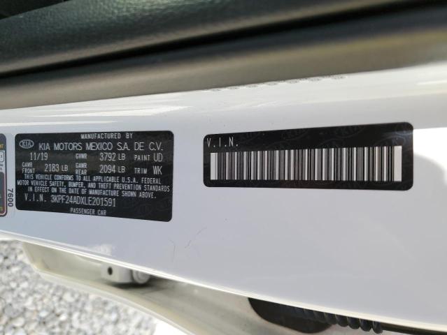 Photo 10 from auction – 2020 KIA FORTE FE with VIN 3KPF24ADXLE201591