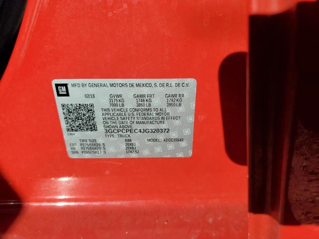 Photo 10 from auction – 2018 CHEVROLET SILVERADO with VIN 3GCPCPEC4JG320372