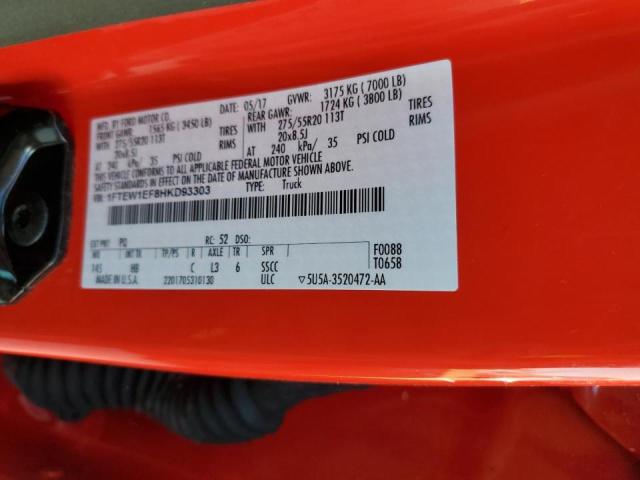 Photo 10 from auction – 2017 FORD F150 SUPER with VIN 1FTEW1EF8HKD93303