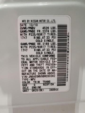 Photo 10 from auction – 2011 NISSAN ROGUE S with VIN JN8AS5MV9BW280362