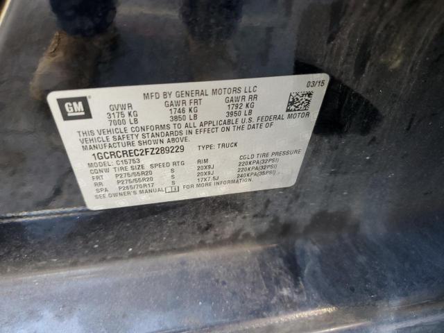 Photo 10 from auction – 2015 CHEVROLET SILVERADO with VIN 1GCRCREC2FZ289229