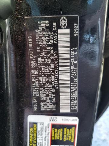 Photo 10 from auction – 2011 TOYOTA CAMRY BASE with VIN 4T1BF3EK2BU708079