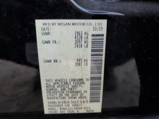 Photo 10 from auction – 2020 NISSAN ALTIMA SR with VIN 1N4BL4CV9LN307565