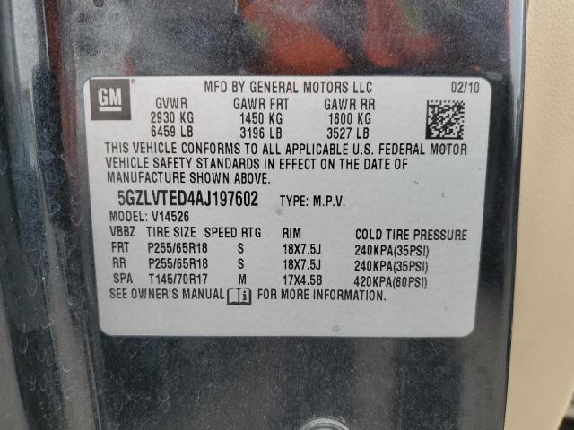 Photo 10 from auction – 2010 SATURN OUTLOOK XE with VIN 5GZLVTED4AJ197602