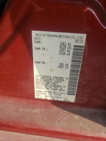 Photo 10 from auction – 2021 NISSAN ALTIMA SV with VIN 1N4BL4DV4MN301267