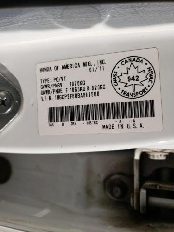 Photo 10 from auction – 2011 HONDA ACCORD with VIN 1HGCP2F60BA801560