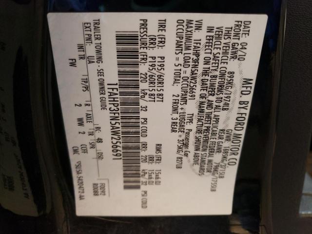 Photo 10 from auction – 2010 FORD FOCUS SE with VIN 1FAHP3FN5AW256691