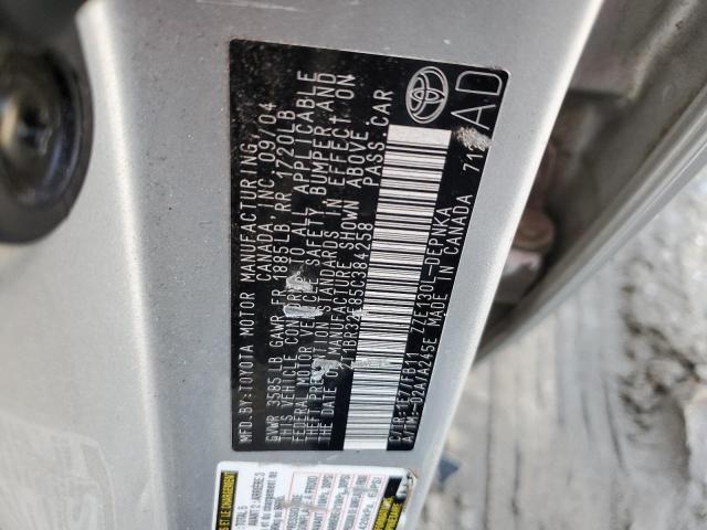 Photo 10 from auction – 2005 TOYOTA COROLLA CE with VIN 2T1BR32E85C384258