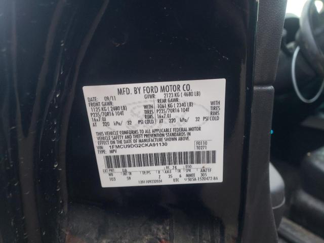 Photo 10 from auction – 2012 FORD ESCAPE XLT with VIN 1FMCU9DG2CKA91130