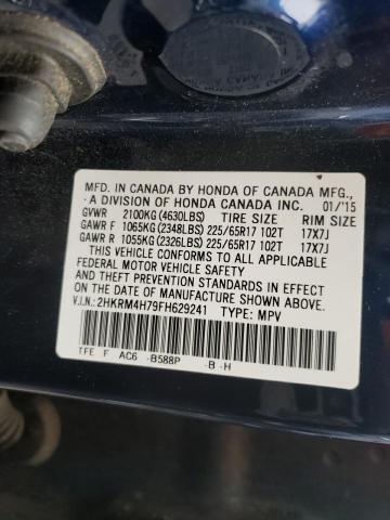 Photo 10 from auction – 2015 HONDA CR-V EXL with VIN 2HKRM4H79FH629241