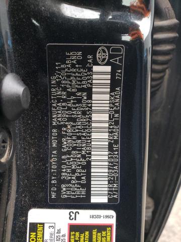 Photo 10 from auction – 2012 TOYOTA COROLLA BA with VIN 2T1BU4EE0CC755748