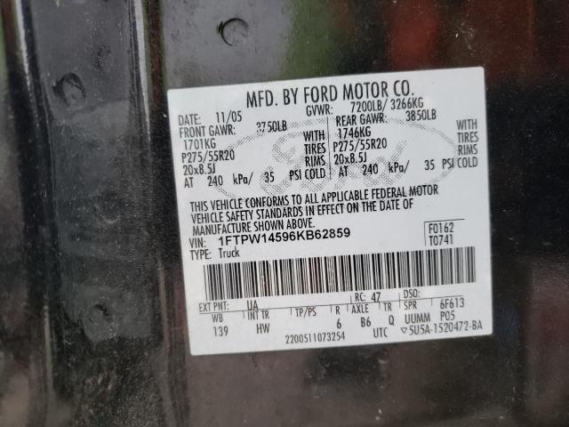 Photo 10 from auction – 2006 FORD F150 SUPER with VIN 1FTPW14596KB62859