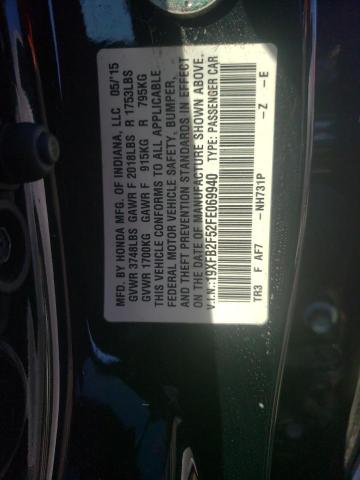 Photo 10 from auction – 2015 HONDA CIVIC LX with VIN 19XFB2F52FE069940