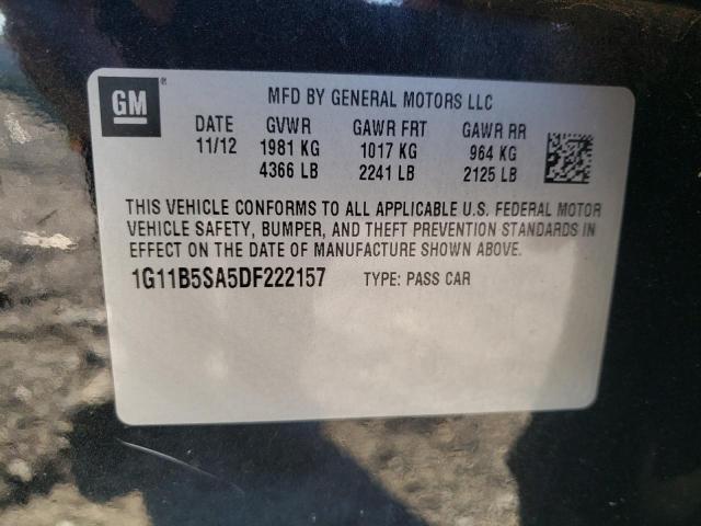 Photo 10 from auction – 2013 CHEVROLET MALIBU LS with VIN 1G11B5SA5DF222157