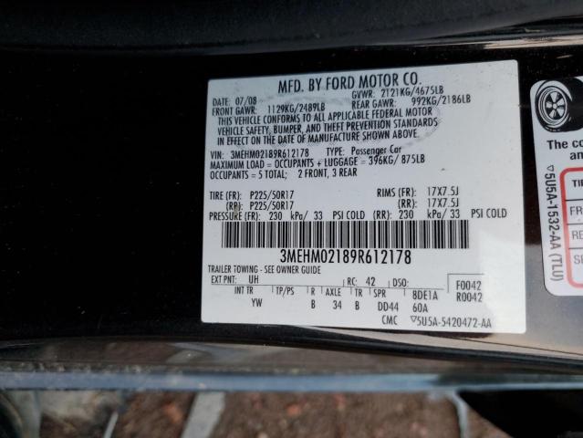 Photo 10 from auction – 2009 MERCURY MILAN PREM with VIN 3MEHM02189R612178