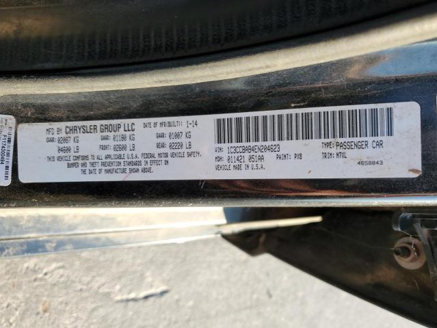 Photo 10 from auction – 2014 CHRYSLER 200 LX with VIN 1C3CCBAB4EN204623