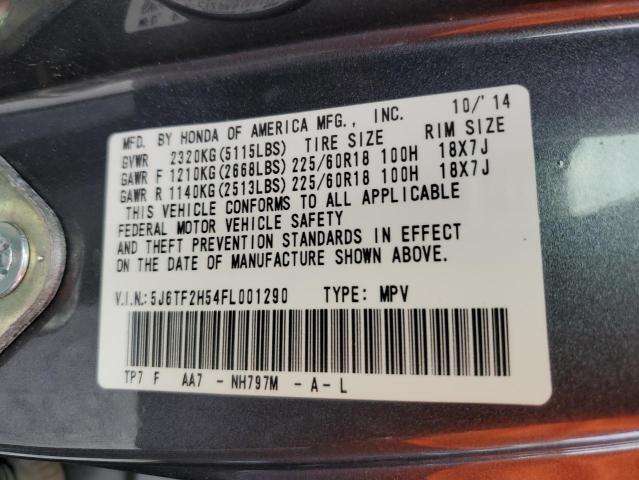 Photo 10 from auction – 2015 HONDA CROSSTOUR with VIN 5J6TF2H54FL001290