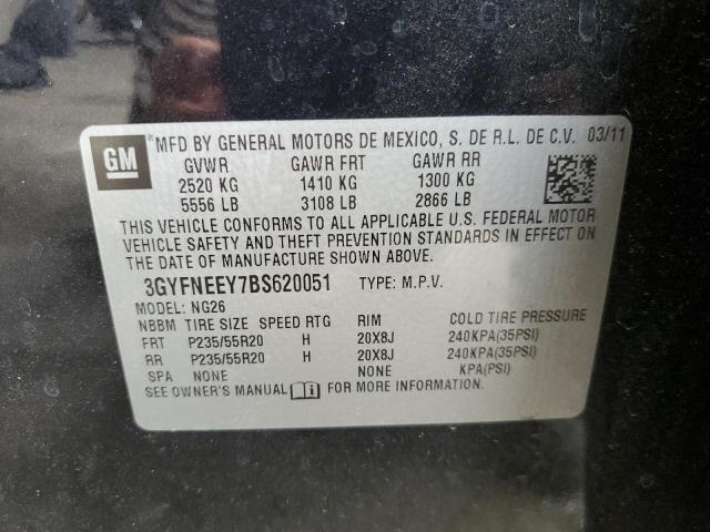 Photo 10 from auction – 2011 CADILLAC SRX PERFOR with VIN 3GYFNEEY7BS620051