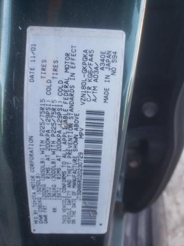 Photo 10 from auction – 2002 TOYOTA 4RUNNER SR with VIN JT3GN86R020230729