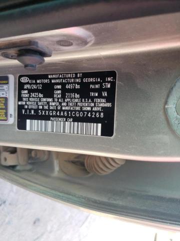 Photo 10 from auction – 2012 KIA OPTIMA SX with VIN 5XXGR4A61CG074268